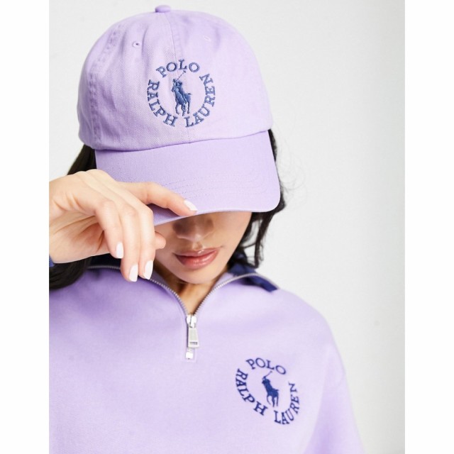 ラルフ ローレン Polo Ralph Lauren レディース キャップ 帽子 X Asos Exclusive Collab Logo Baseball Cap In Lavender