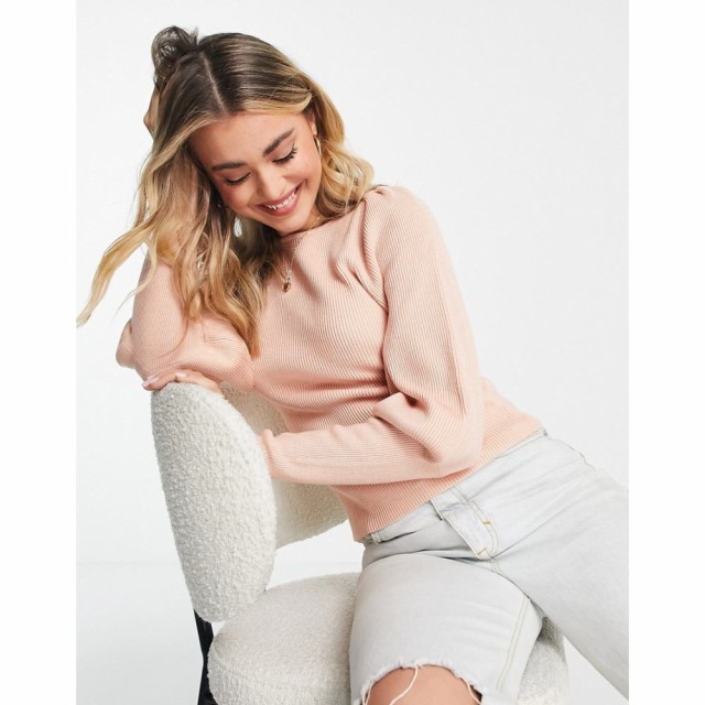 フレンチコネクション French Connection レディース ニット・セーター トップス Joss Slash Neck Jumper In Light Pink ダスティピンク