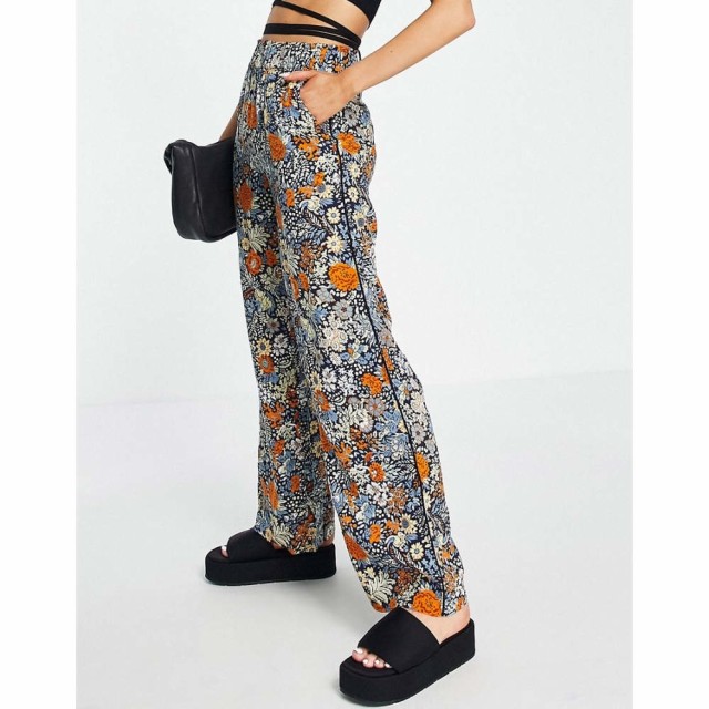 ワイ エー エス Y.A.S レディース ボトムス・パンツ Printed Wide Leg Co-Ord Trousers In Navy Floral Print ネイビー