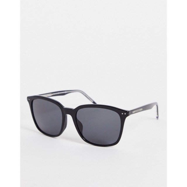 トミー ヒルフィガー Tommy Hilfiger メンズ メガネ・サングラス Classic Retro Sunglasses In Black ブラック