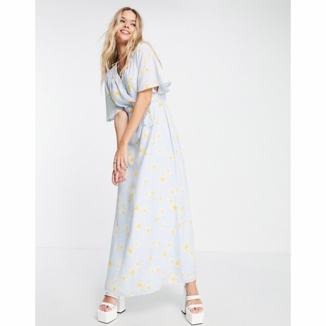 ツイステッドヴンダー Twisted Wunder レディース ワンピース ラップドレス ミドル丈 ワンピース・ドレス Wrap Front Midi Dress In Dais