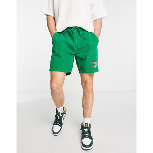 トミー ジーンズ Tommy Jeans メンズ ショートパンツ ボトムス・パンツ Acid Capsule Logo Corduroy Shorts In Green グリーン