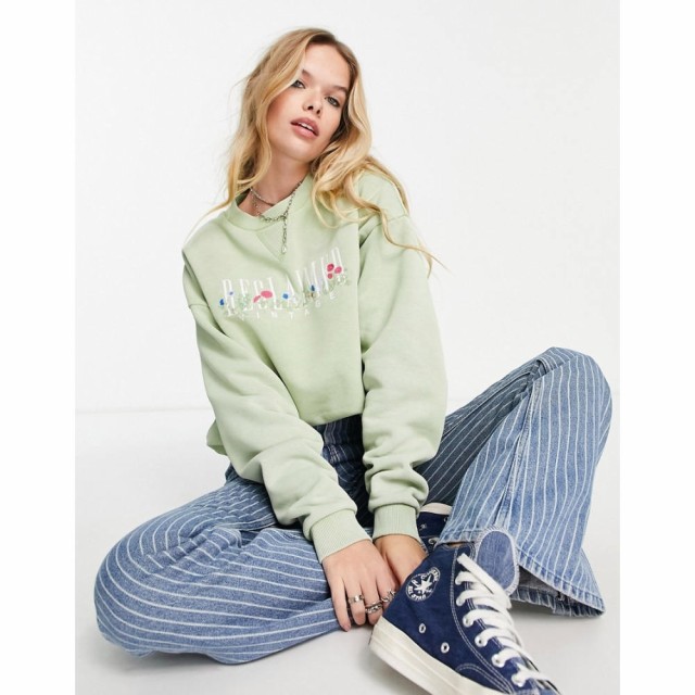 リクレイム ヴィンテージ Reclaimed Vintage レディース スウェット・トレーナー トップス Inspired Sweat With Floral Embroidery In Mi