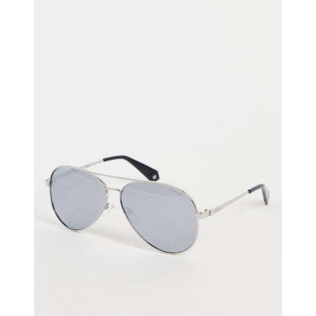 ポラロイド Polaroid レディース メガネ・サングラス アビエイター Aviator Sunglasses In Silver シルバー