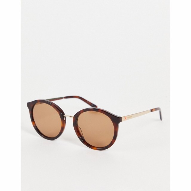 ミッソーニ M Missoni レディース メガネ・サングラス ラウンド Thick Frame Round Sunglasses In Havana Tort ハバナ