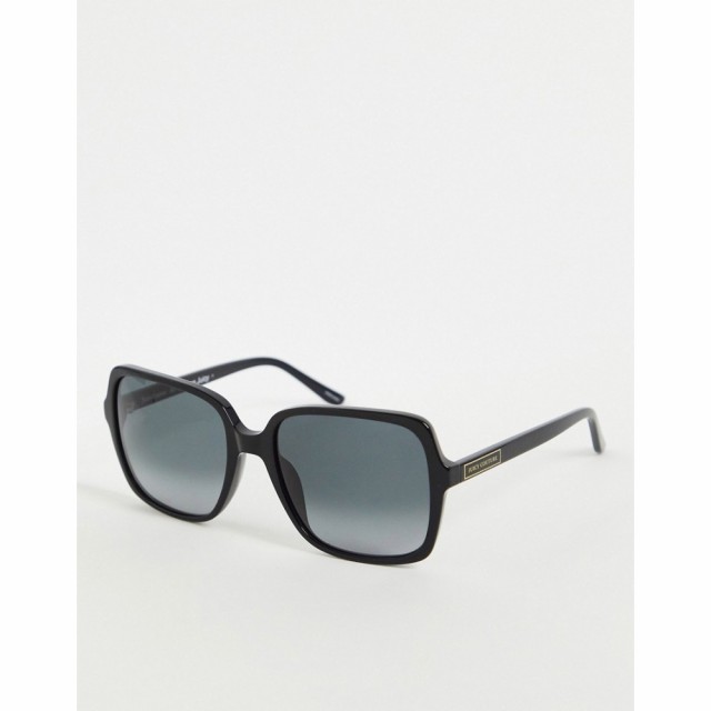 ジューシークチュール Juicy Couture レディース メガネ・サングラス スクエアフレーム Oversized Square Sunglasses In Black ブラック