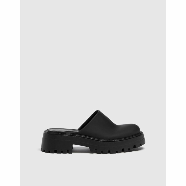 プルandベアー PullandBear レディース クロッグ シューズ・靴 Chunky Clog Mule In Black ブラック