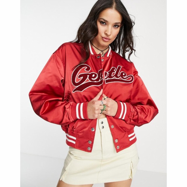 ウィークデイ Weekday レディース ジャケット アウター Kali Recycled Polyester Varsity Jacket In Red レッド