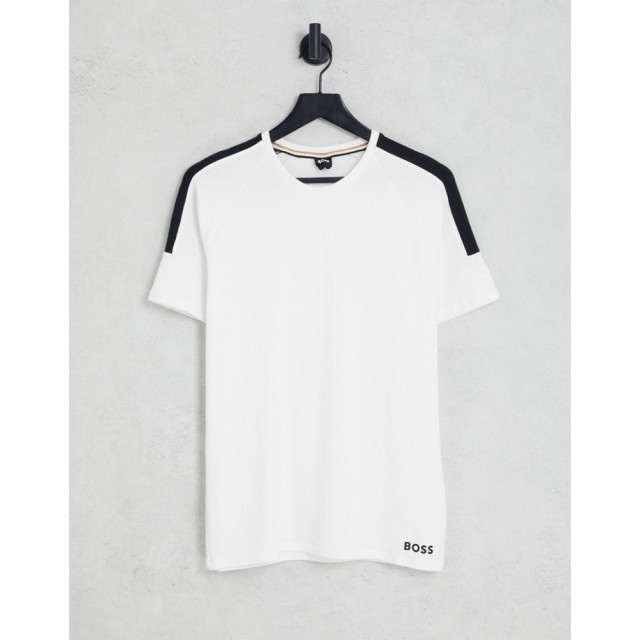 ヒューゴ ボス BOSS Bodywear メンズ Tシャツ トップス Boss Bodywear Taped Lounge T-Shirt In White ホワイト