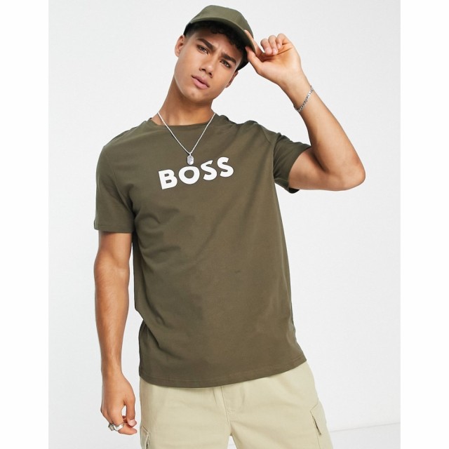 ヒューゴ ボス BOSS Bodywear メンズ Tシャツ トップス Boss Bodywear Swim T-Shirt In Khaki カーキ