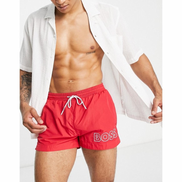 ヒューゴ ボス BOSS Bodywear メンズ 海パン 水着・ビーチウェア Boss Bodywear Mooneye Swimshorts In Red レッド