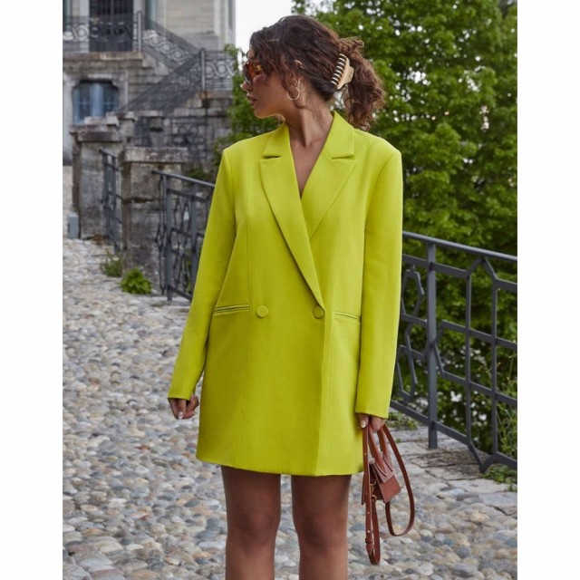 フォースandレックレス 4th and Reckless レディース ワンピース ブレザー ワンピース・ドレス X Mimi A.R Blazer Dress In Lime ライト