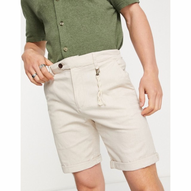 ジャック アンド ジョーンズ Jack and Jones メンズ ショートパンツ ボトムス・パンツ Intelligence Linen Chino Short In Stone ホワイ