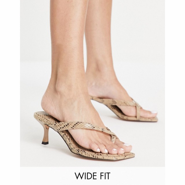 リバーアイランド River Island レディース サンダル・ミュール ビーチサンダル シューズ・靴 Wide Fit Toe Thong Low Heel Sandal In Be