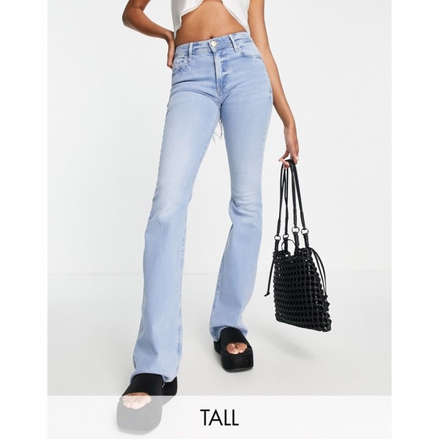 リバーアイランド River Island Tall レディース ジーンズ・デニム ボトムス・パンツ Amelie Mid Rise Flare Jean In Light Blue