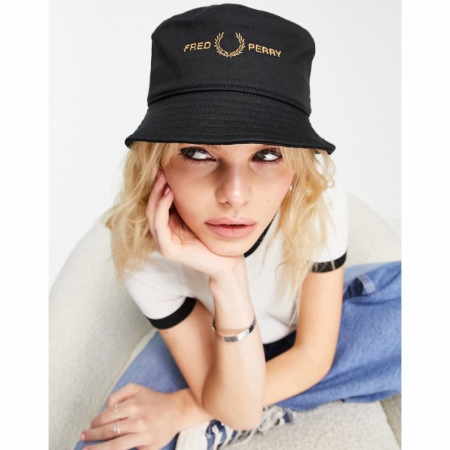 フレッドペリー Fred Perry レディース ハット 帽子 Logo Hat In Black ブラック