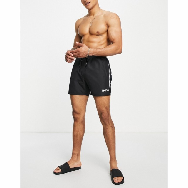 ヒューゴ ボス BOSS Bodywear メンズ 海パン 水着・ビーチウェア Boss Starfish Swim Shorts In Black ブラック