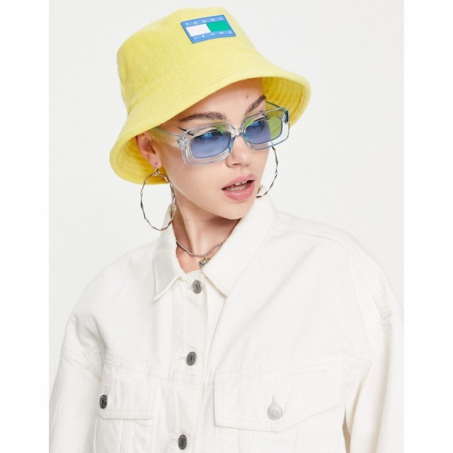 トミー ジーンズ Tommy Jeans レディース ハット バケットハット 帽子 Flag Logo Bucket Hat In Yellow