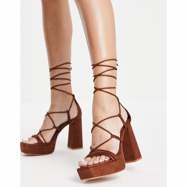 ストラディバリウス Stradivarius レディース サンダル・ミュール シューズ・靴 Strappy Platform Sandal In Brown ブラウン