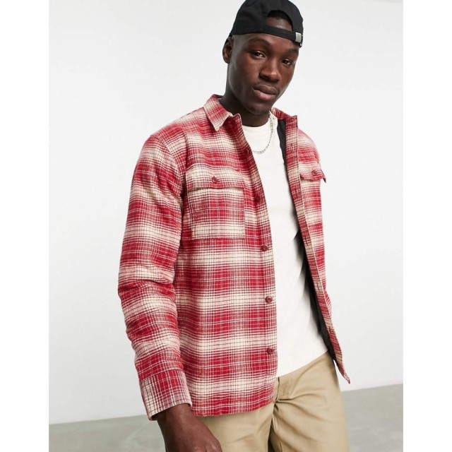 ディッキーズ Dickies メンズ ジャケット シャツジャケット アウター Pedro Bay Checked Shacket In Red レッド