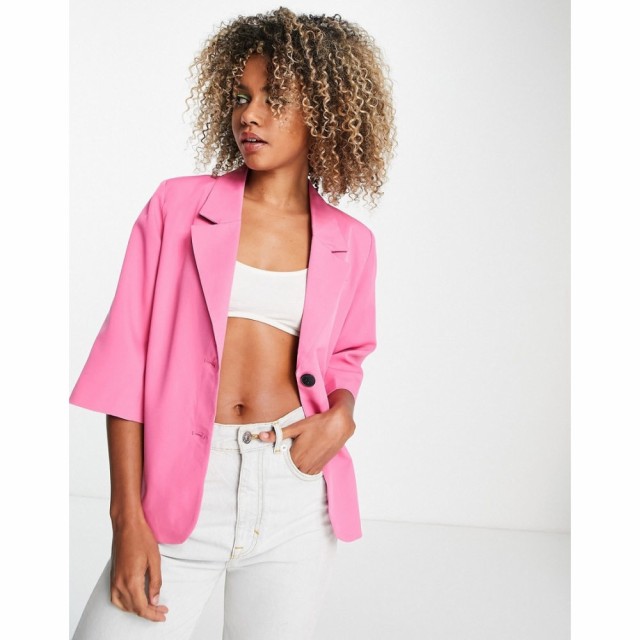 ノイズィーメイ Noisy May レディース スーツ・ジャケット アウター Casual Tailored Blazer Co-Ord In Pink ピンク