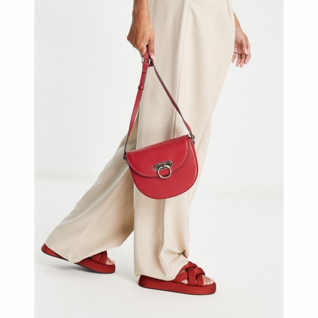 ポール コステロー Paul Costelloe レディース ショルダーバッグ バッグ Top Half Moon Shoulder Bag In Red レッド