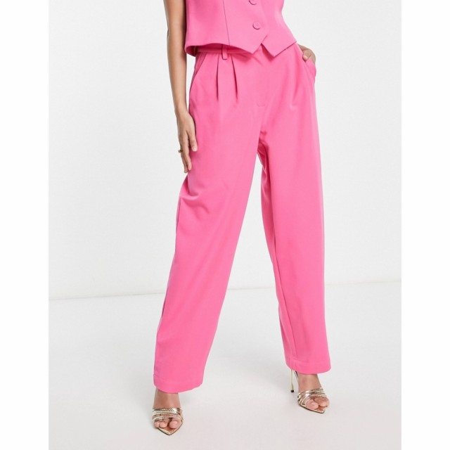 ワイ エー エス Y.A.S レディース ボトムス・パンツ Tailored High Waist Trouser Co-Ord In Pink ショッキングピンク