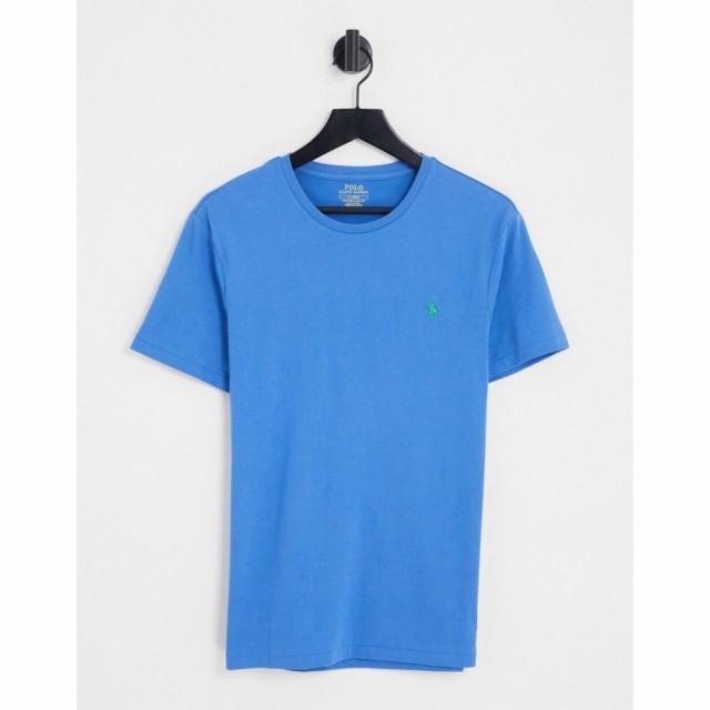 ラルフ ローレン Polo Ralph Lauren メンズ Tシャツ トップス T-Shirt In Mid Blue With Pony Logo ブルー