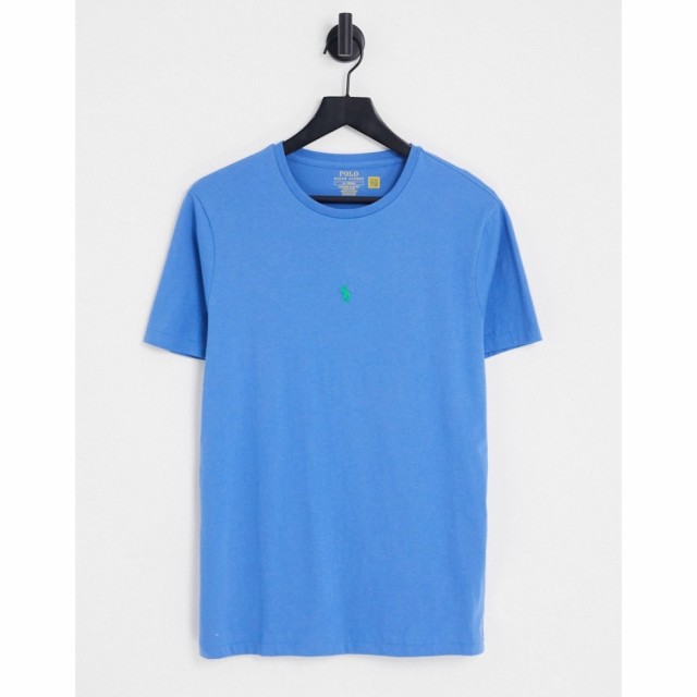 ラルフ ローレン Polo Ralph Lauren メンズ Tシャツ トップス Icon Central Logo T-Shirt In Mid Blue ブルー