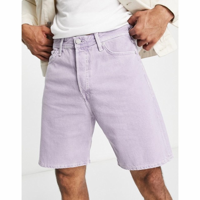 ジャック アンド ジョーンズ Jack and Jones メンズ ショートパンツ デニム Intelligence Loose Fit Denim Shorts In Lilac パープルアッ