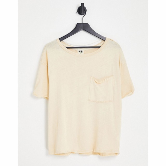 フリーピープル Free People レディース Tシャツ ポケット トップス Pocket Front T-Shirt In Beige ベージュ