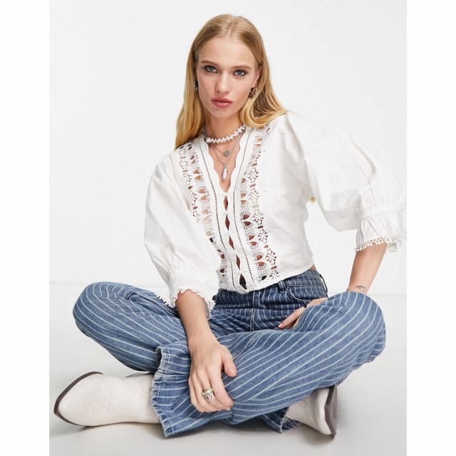 フリーピープル Free People レディース トップス Louella Embroidered Top In White ホワイト