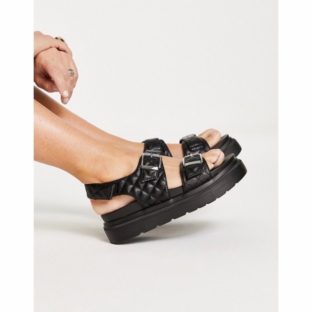 ニュールック New Look レディース サンダル・ミュール シューズ・靴 Quilted Buckle Sandals In Black ブラック