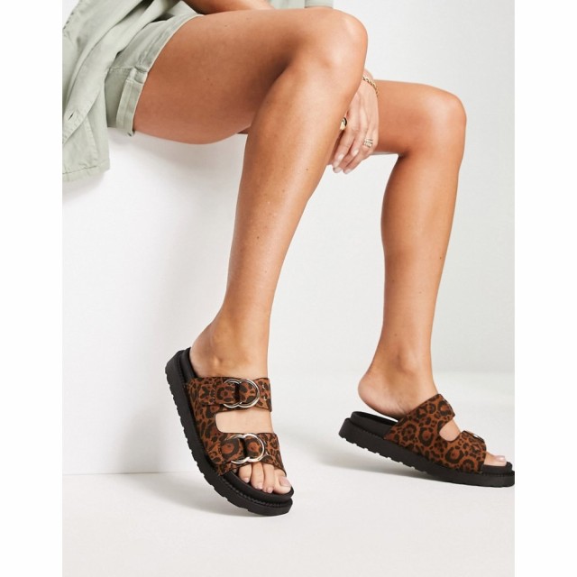 ニュールック New Look レディース サンダル・ミュール シューズ・靴 Double Buckle Sandal In Animal Print ブラウン