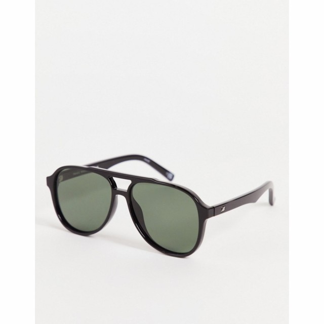 ル スペックス Le Specs ユニセックス メガネ・サングラス アビエイター Tragic Magic Aviator Sunglasses In Black Green ブラック