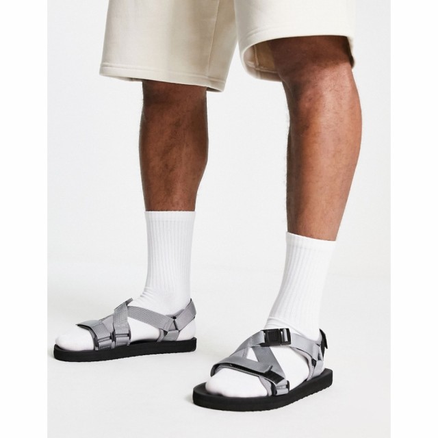 ニュールック New Look メンズ サンダル シューズ・靴 Technical Sandals In Grey ライトグレー