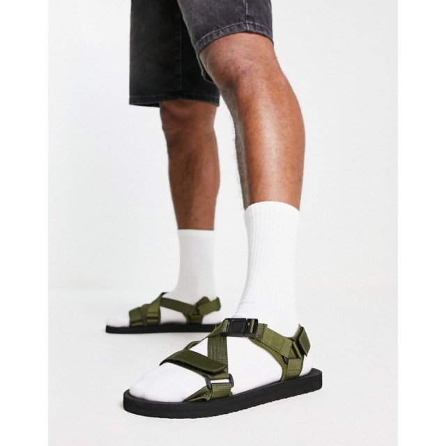 ニュールック New Look メンズ サンダル シューズ・靴 Technical Sandals In Dark Khaki ダークカーキ