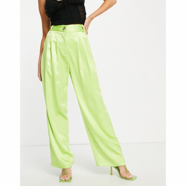 リバーアイランド River Island レディース ボトムス・パンツ Satin Tailored Trouser Co-Ord In Lime ライム