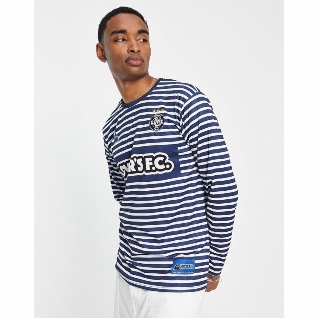 ラヴァーズ Lovers FC メンズ 長袖Tシャツ トップス LoverS Fc Breton Home Long Sleeve Jersey T-Shirt In Blue ブルー