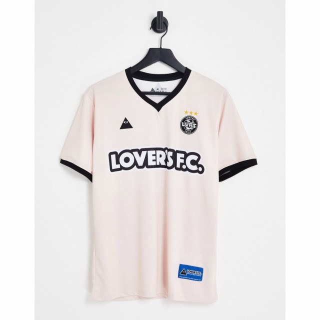 ラヴァーズ Lovers FC メンズ Tシャツ トップス LoverS Fc Plain Jersey T-Shirt In Faded Pink ライトピンク