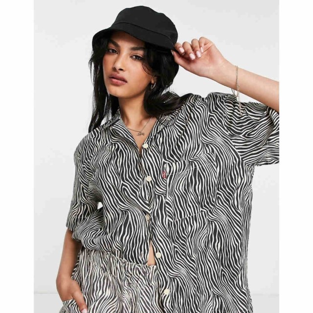 リーバイス Levis レディース ブラウス・シャツ トップス Resort Shirt In Wavy Zebra Print