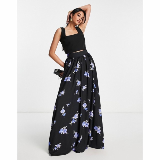 トゥルーヴァイオレット True Violet レディース ワンピース マキシ丈 ワンピース・ドレス Maxi Skirt In Navy Floral ネイビーフローラ