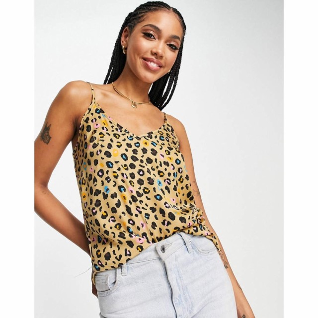 ネバーフリードレス Never Fully Dressed レディース スリップ・キャミソール インナー・下着 Cami Top Co-Ord In Leopard Confetti Prin