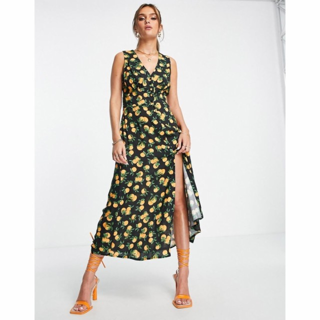 ノーバディーズ チャイルド Nobodys Child レディース ワンピース スリップドレス ワンピース・ドレス Sandra Orange Print Slip Dress I