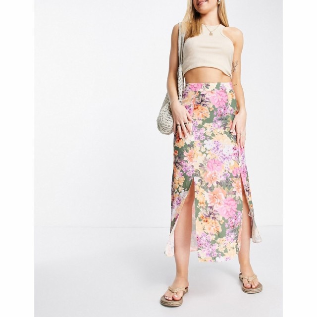 ノーバディーズ チャイルド Nobodys Child レディース ひざ丈スカート スカート Sara Floral Print Multicoloured Midi Skirt マルチカラ