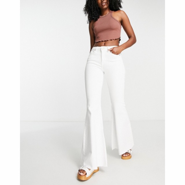 リバーアイランド River Island レディース ジーンズ・デニム ボトムス・パンツ Mid Rise Flare Jean In White ホワイト