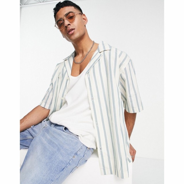 リーバイス Levis メンズ シャツ トップス Slouchy Shirt In Stripe マルチカラー