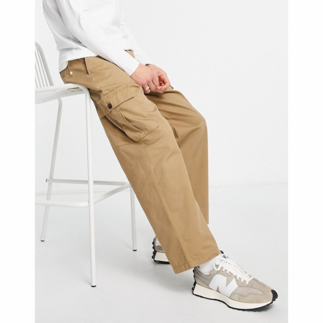 ファーラー Farah メンズ カーゴパンツ ボトムス・パンツ Greenport Cargo Wide Leg Twill Trousers In Beige ベージュ