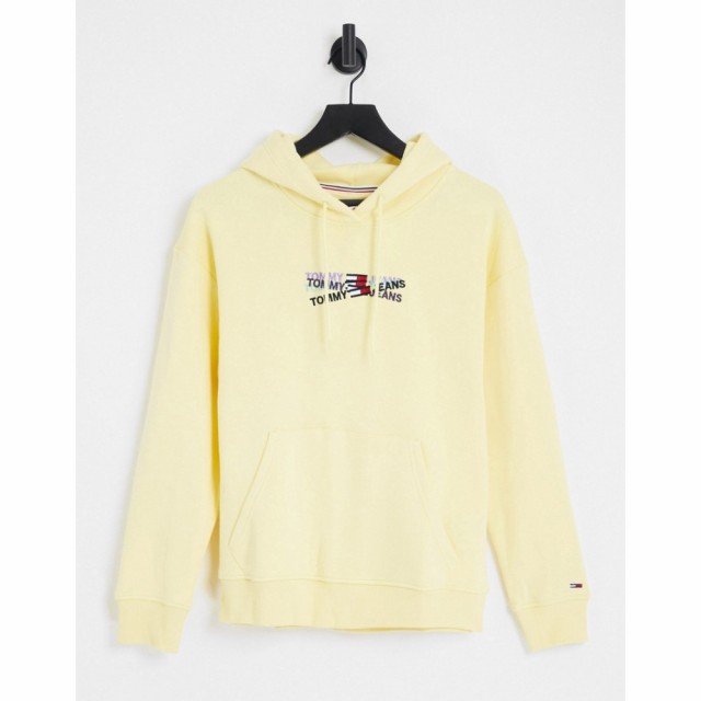 トミー ジーンズ Tommy Jeans レディース パーカー トップス Relaxed Logo Hoodie In Yellow