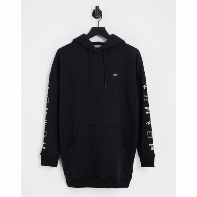 トミー ジーンズ Tommy Jeans レディース パーカー トップス Logo Hoodie In Black ブラック